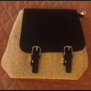 Women's NWOT Leather/Straw Purse Back Pack Style